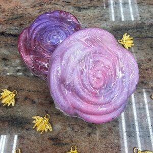 Rose-Shaped Purple and Pink Hand Soap